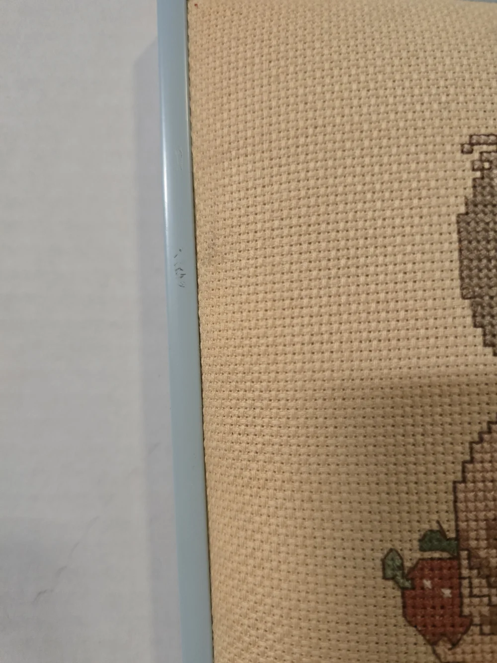 Vintage Precious Moments Cross Stitch Framed Its Whats Inside That Counts 9x11